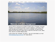 Tablet Screenshot of 6lakescampground.com